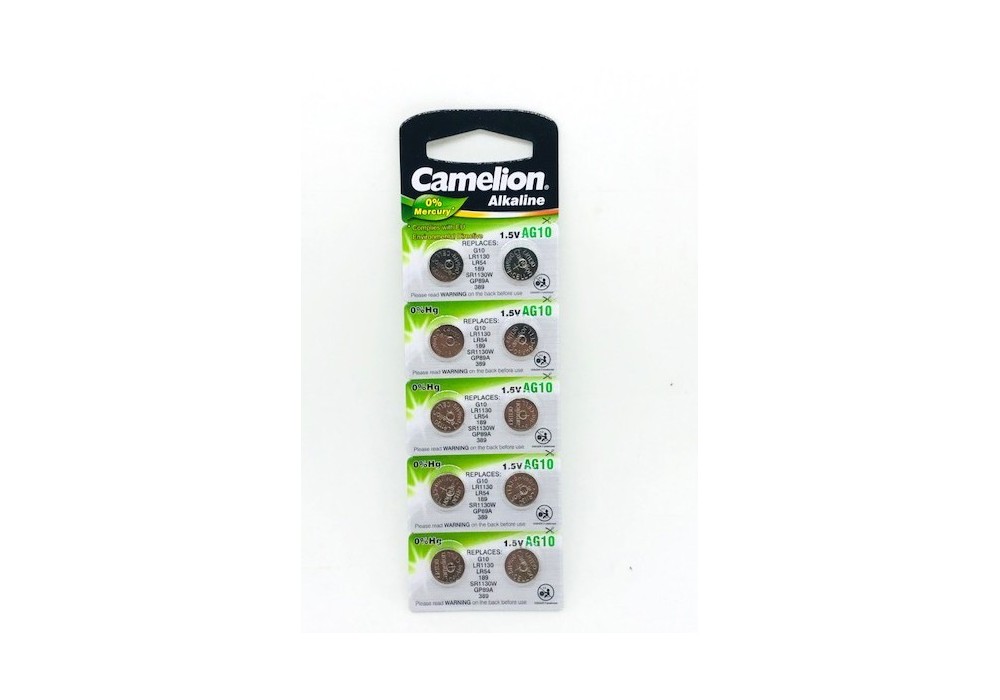 CAMELION PILA PLUS ALCALINA AG10 -LR1130 (BLIS 10 UDS)