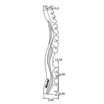 PISO VIBRAM 1375 BIFIDA NEGRO (PAR)