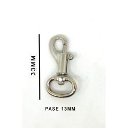 MOSQUETON BOLSO ZAMACK 8204 13MM.