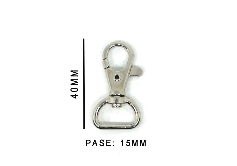 MOSQUETON BOLSO ZAMACK 393 15MM.