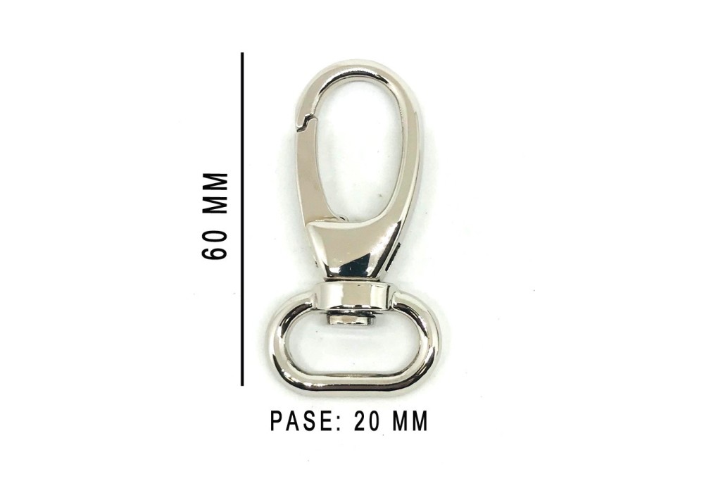 MOSQUETON BOLSO ZAMACK 78-20MM.