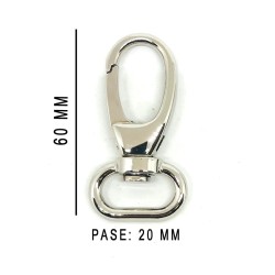 MOSQUETON BOLSO ZAMACK 78-20MM.