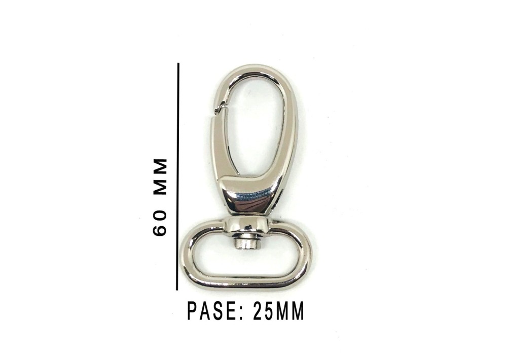 MOSQUETON BOLSO ZAMACK 79-25MM.