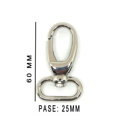 MOSQUETON BOLSO ZAMACK 79-25MM.