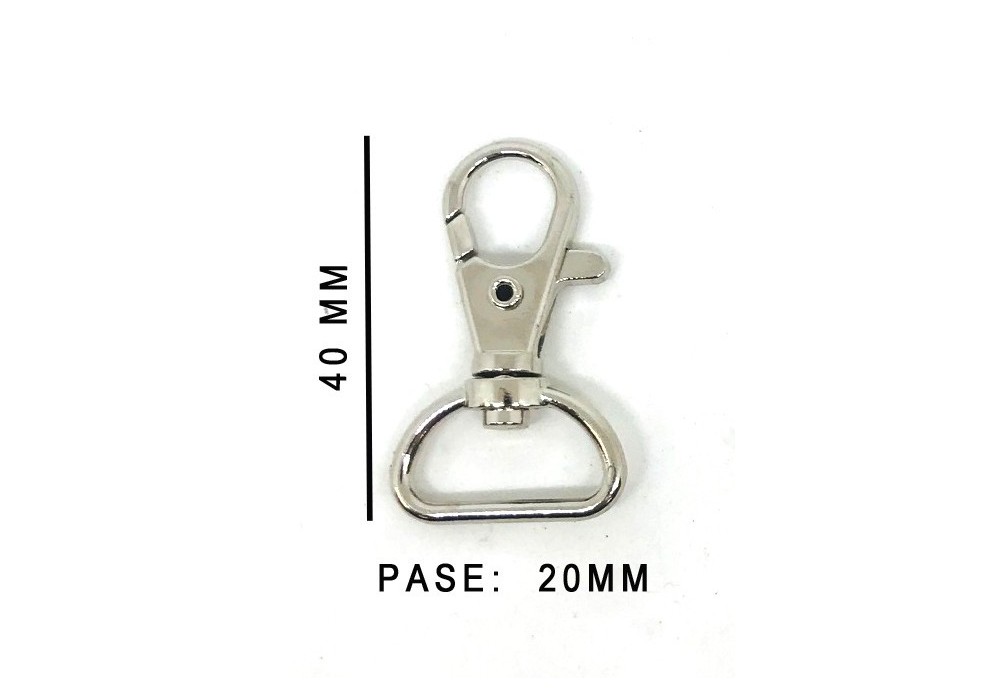 MOSQUETON BOLSO ZAMACK 393 20MM.