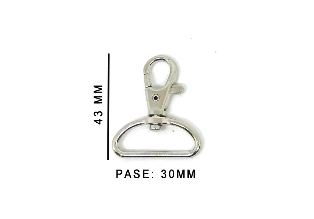 MOSQUETON BOLSO ZAMACK 393 30MM.